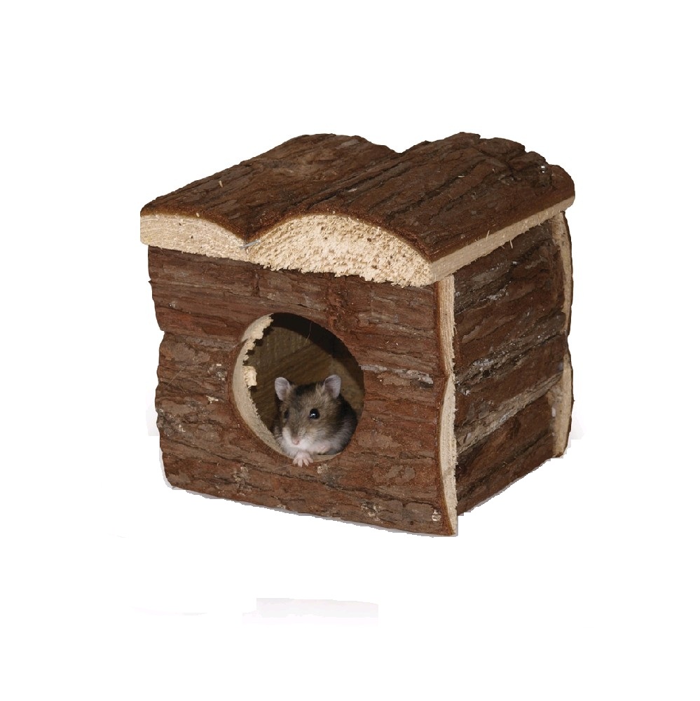 Bark wood rodent house,solid wood house of rabbits
