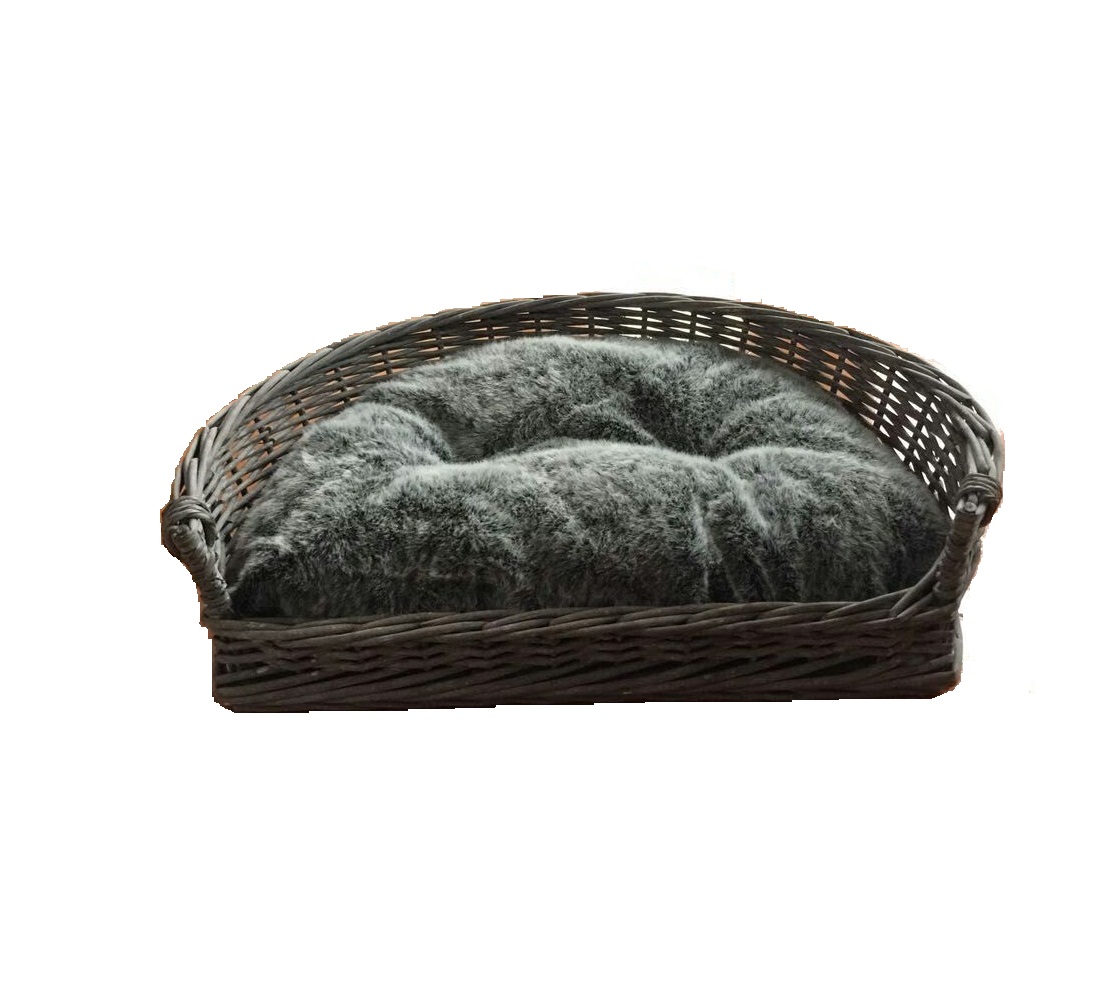 Hand-Woven Willow Dog Bed