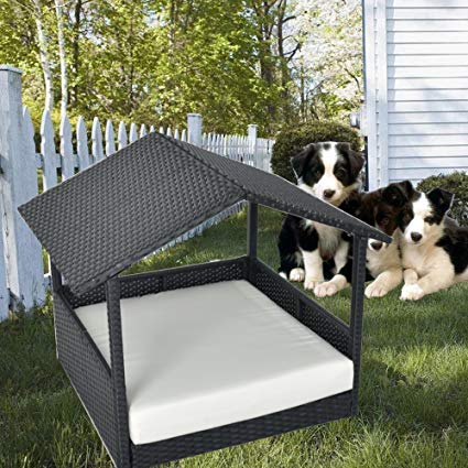 Waterproof Wicker Dog House (KD)