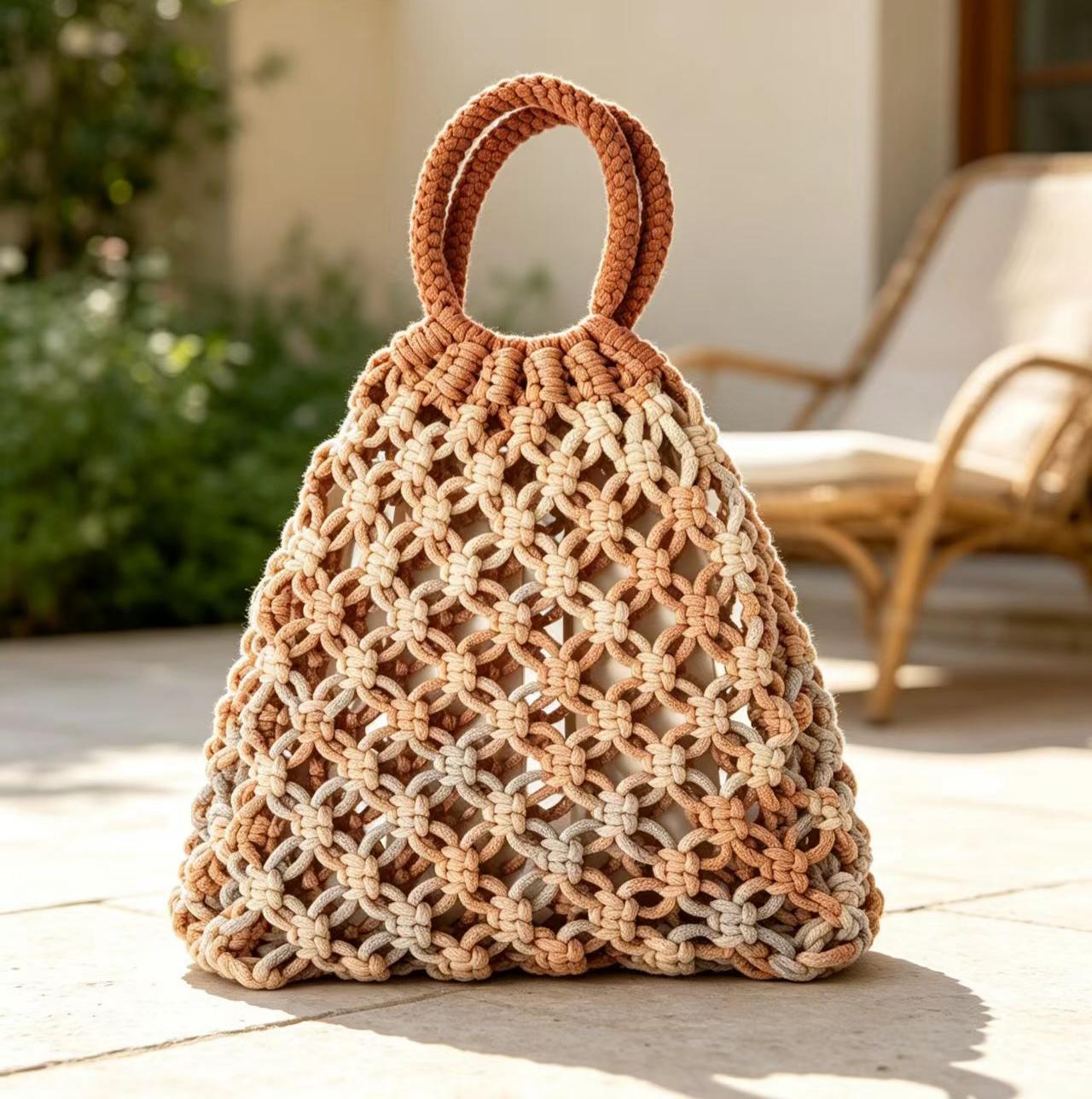 Rope woven fashion bag,summer vacation shopping bag, hand woven ,personalized bag.pets carrier bag.