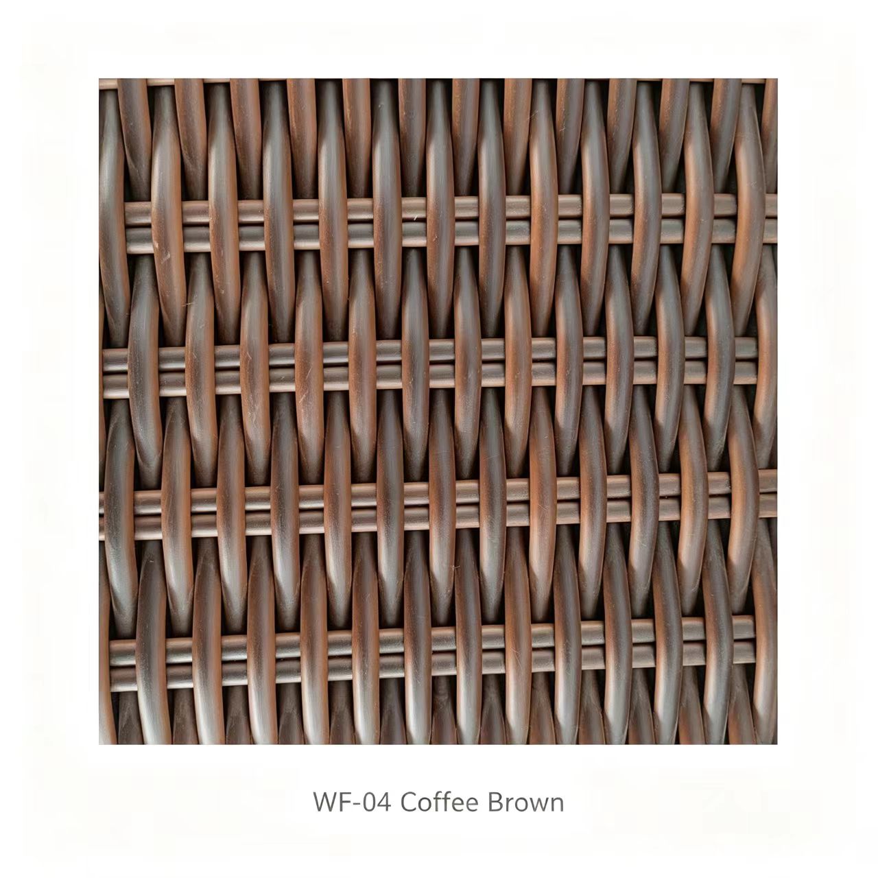 coffe brown wicker woven pattern, round wicker ,resin material.
