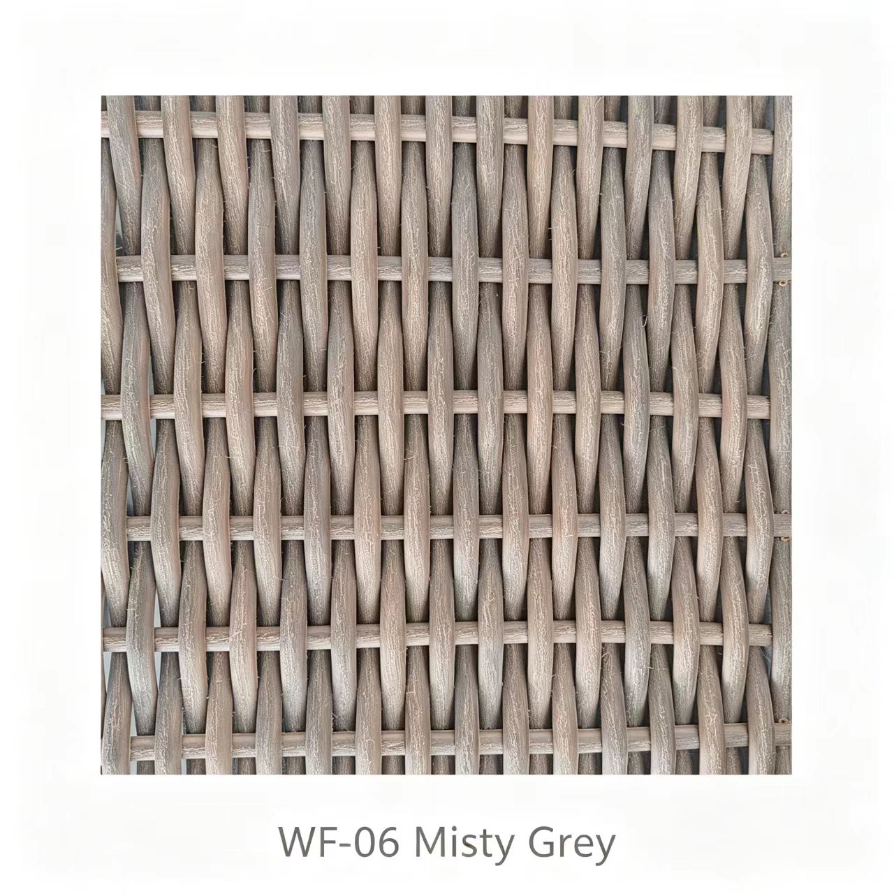 misty grey round wicker woven style,